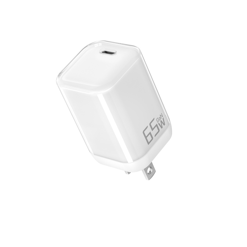 GS-65W0986 65W 1C Mini Foldable US/China Standard Transparent Dual-Color GaN Gallium Nitride