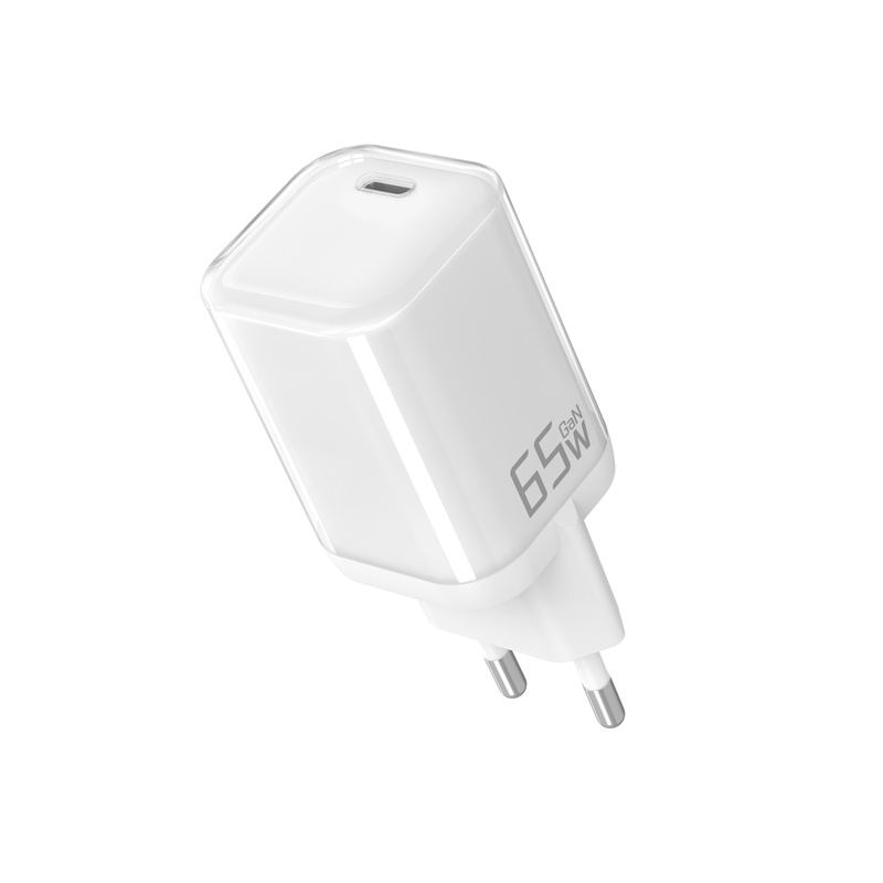 GS-65W0986 65W 1C Mini Foldable US/China Standard Transparent Dual-Color GaN Gallium Nitride