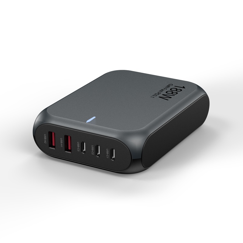 GS-W188A0957 188W 3C2A PD3.1 GaN Gallium Nitride Desktop Charger