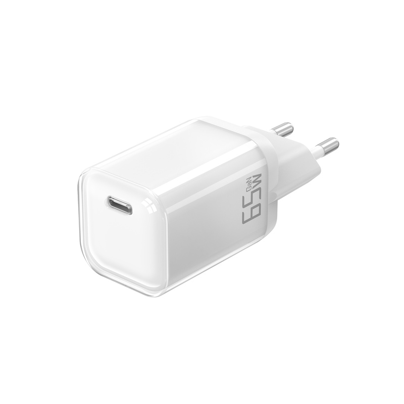 GS-65W0986 65W 1C Mini Foldable US/China Standard Transparent Dual-Color GaN Gallium Nitride
